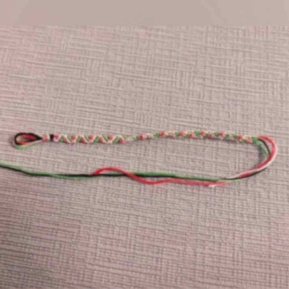 Jewelry - Handmade Friendship Bracelet in Pink, Green and White